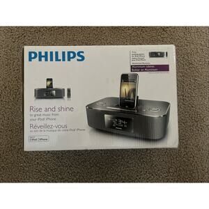 New Philips DC290B Docking System iPhone iPod Alarm Radio w/ Remote.